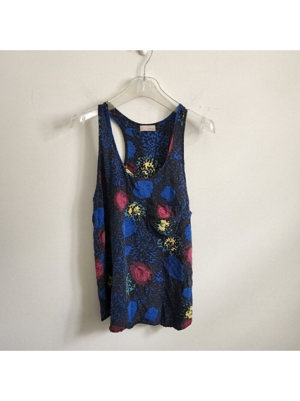ARITZIA | Wilfred silk top floral blue sz S